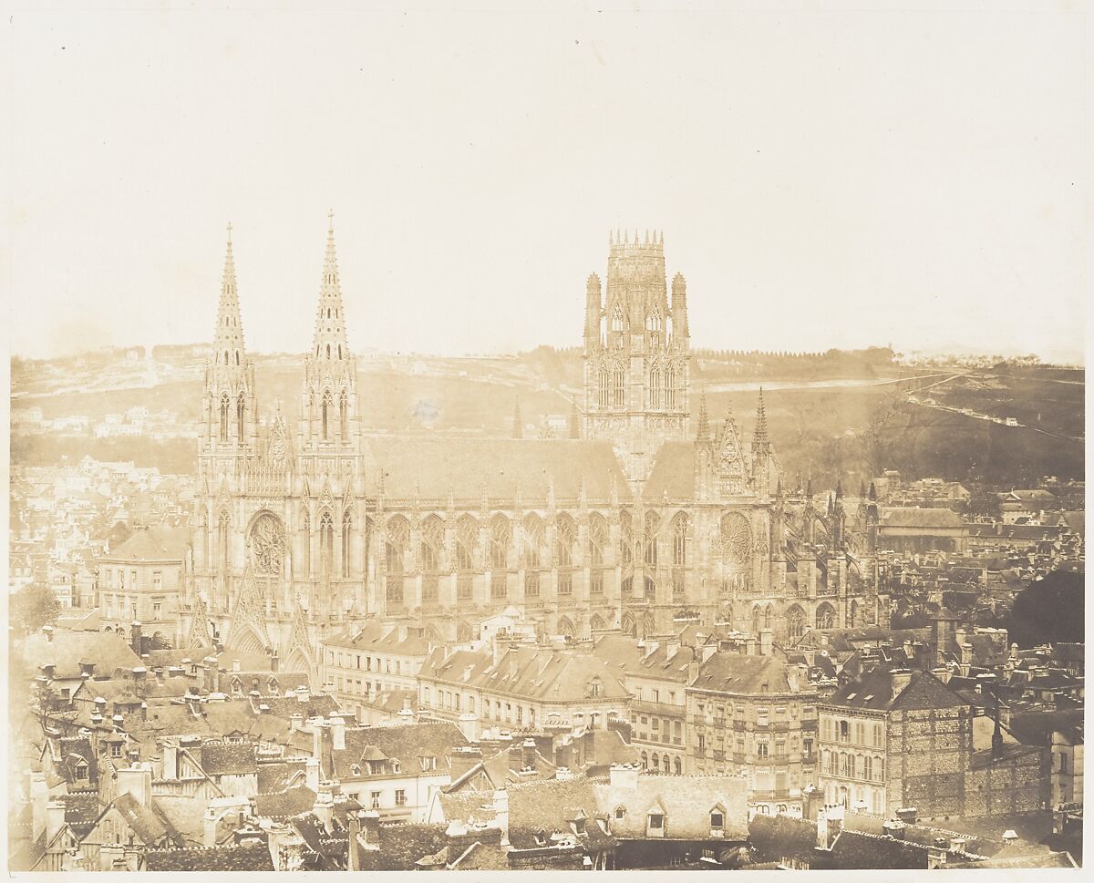 Vue générale de Saint-Ouen, Edmond Bacot (French, 1814–1875), Salted paper print from glass negative 