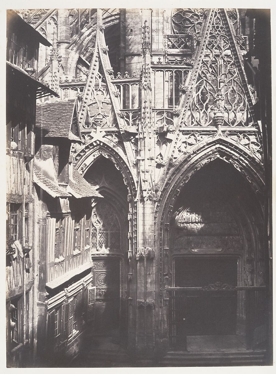 Saint-Maclou, Rouen, Edmond Bacot (French, 1814–1875), Salted paper print from glass negative 