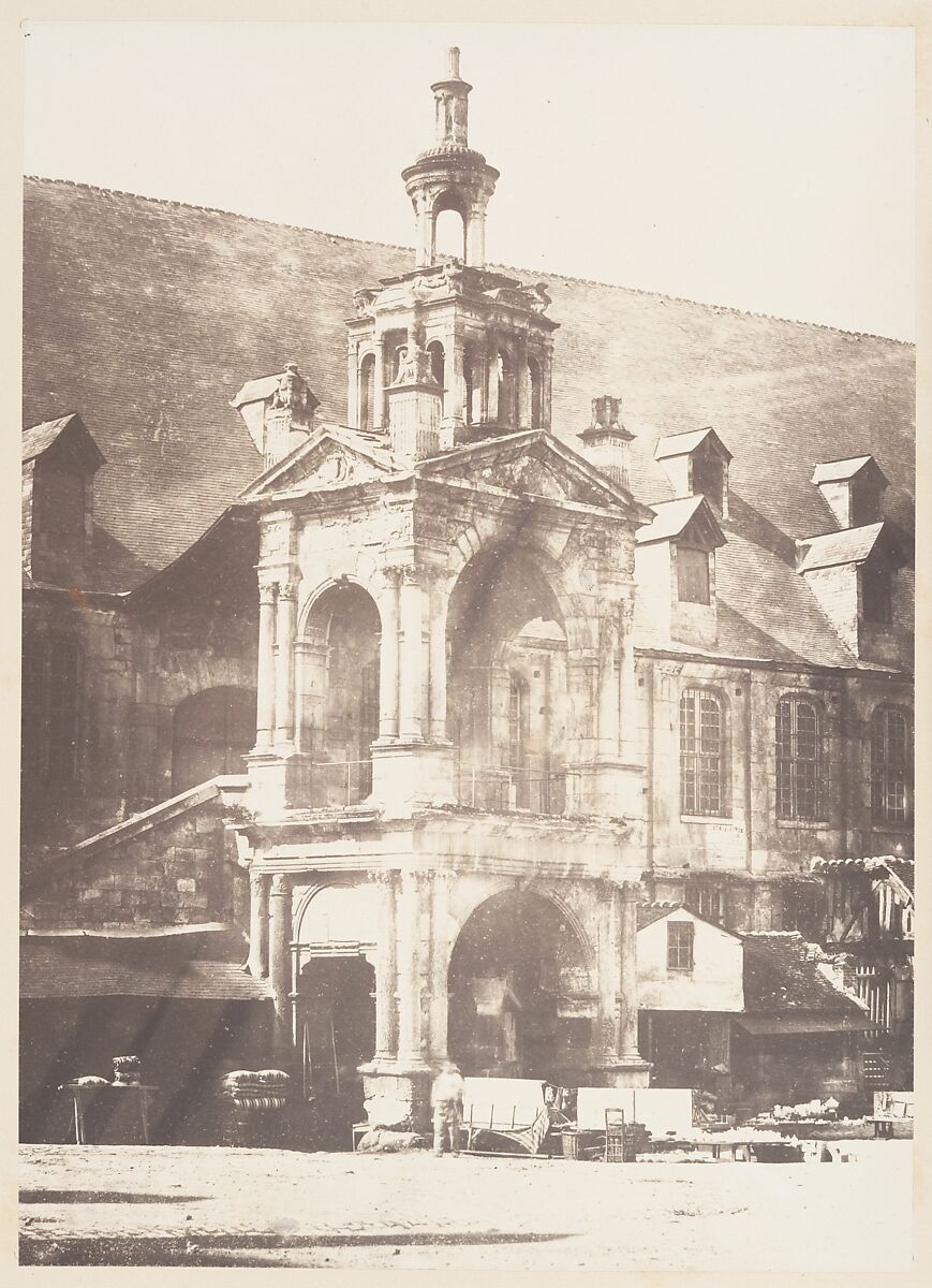 Escalier de la Basse Vieille Cour, Rouen, Edmond Bacot (French, 1814–1875), Salted paper print from glass negative 