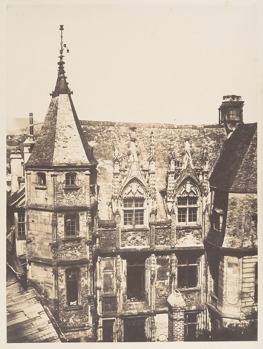 Hôtel du Bourgtheroulde, Rouen, Edmond Bacot (French, 1814–1875), Salted paper print from glass negative 