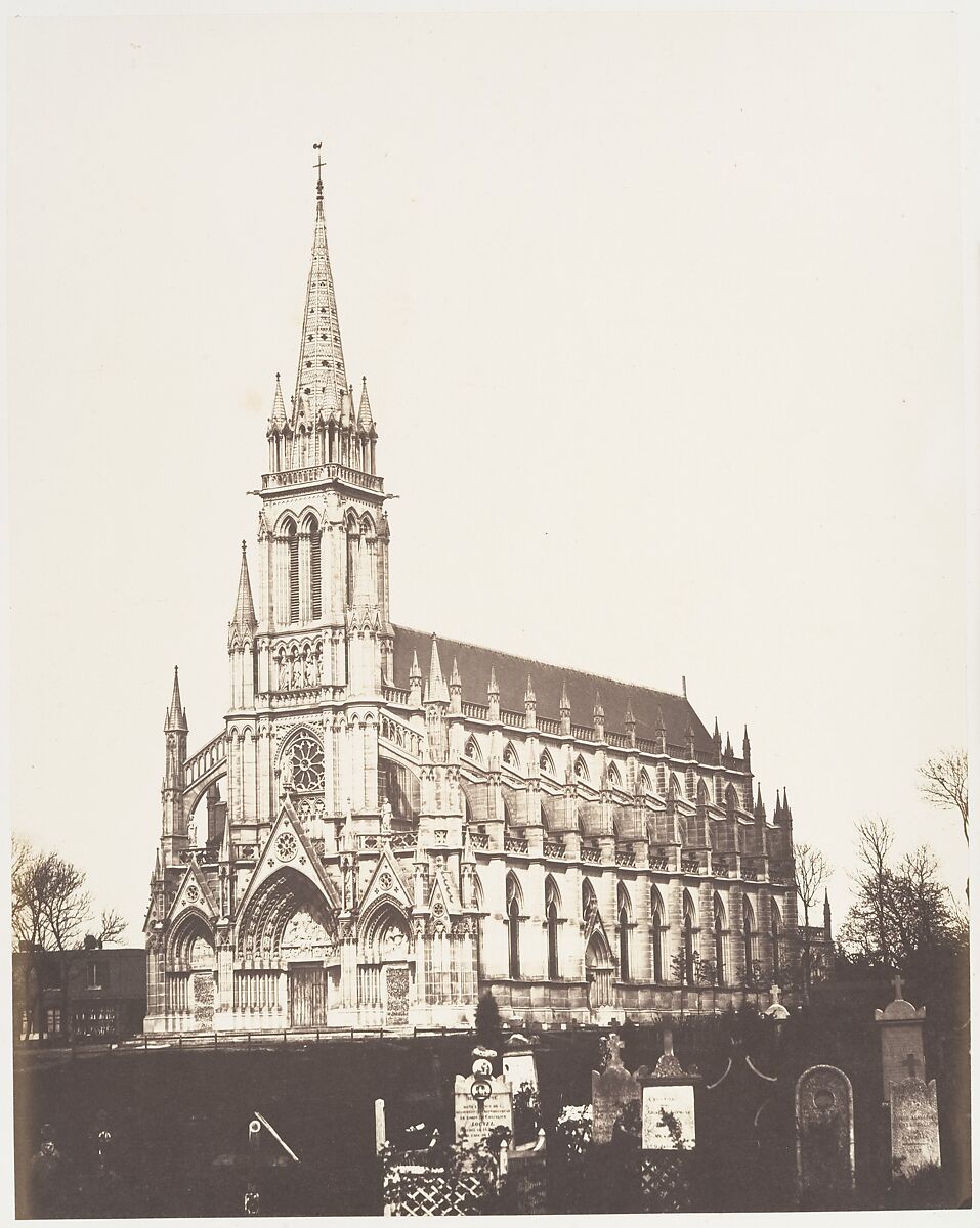 Notre Dame de Bonsecours, près Rouen, Edmond Bacot (French, 1814–1875), Salted paper print from glass negative 