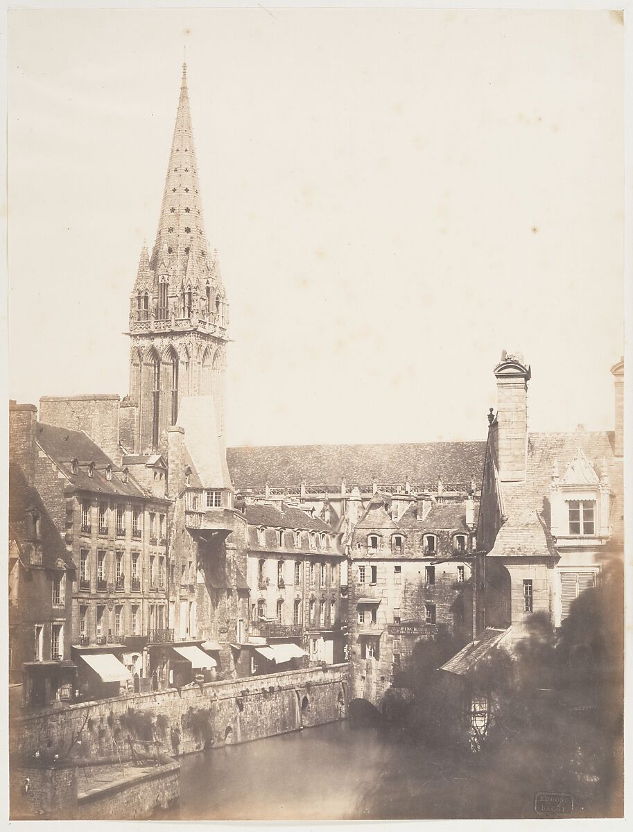 Rue des Petits Murs, Caen, Edmond Bacot (French, 1814–1875), Salted paper print from glass negative 