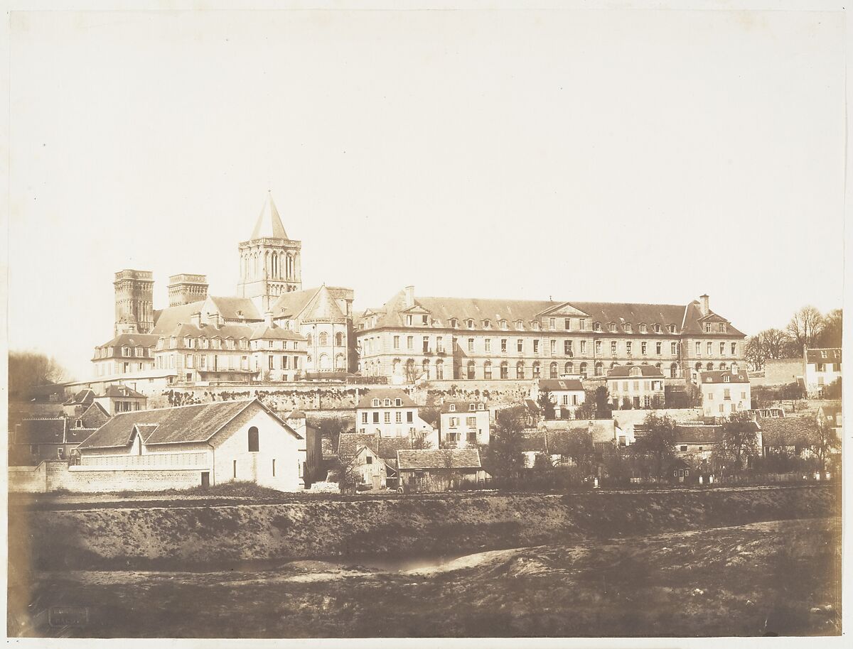 Abbaye aux Dames et Hospice, Caen, Edmond Bacot (French, 1814–1875), Salted paper print from glass negative 