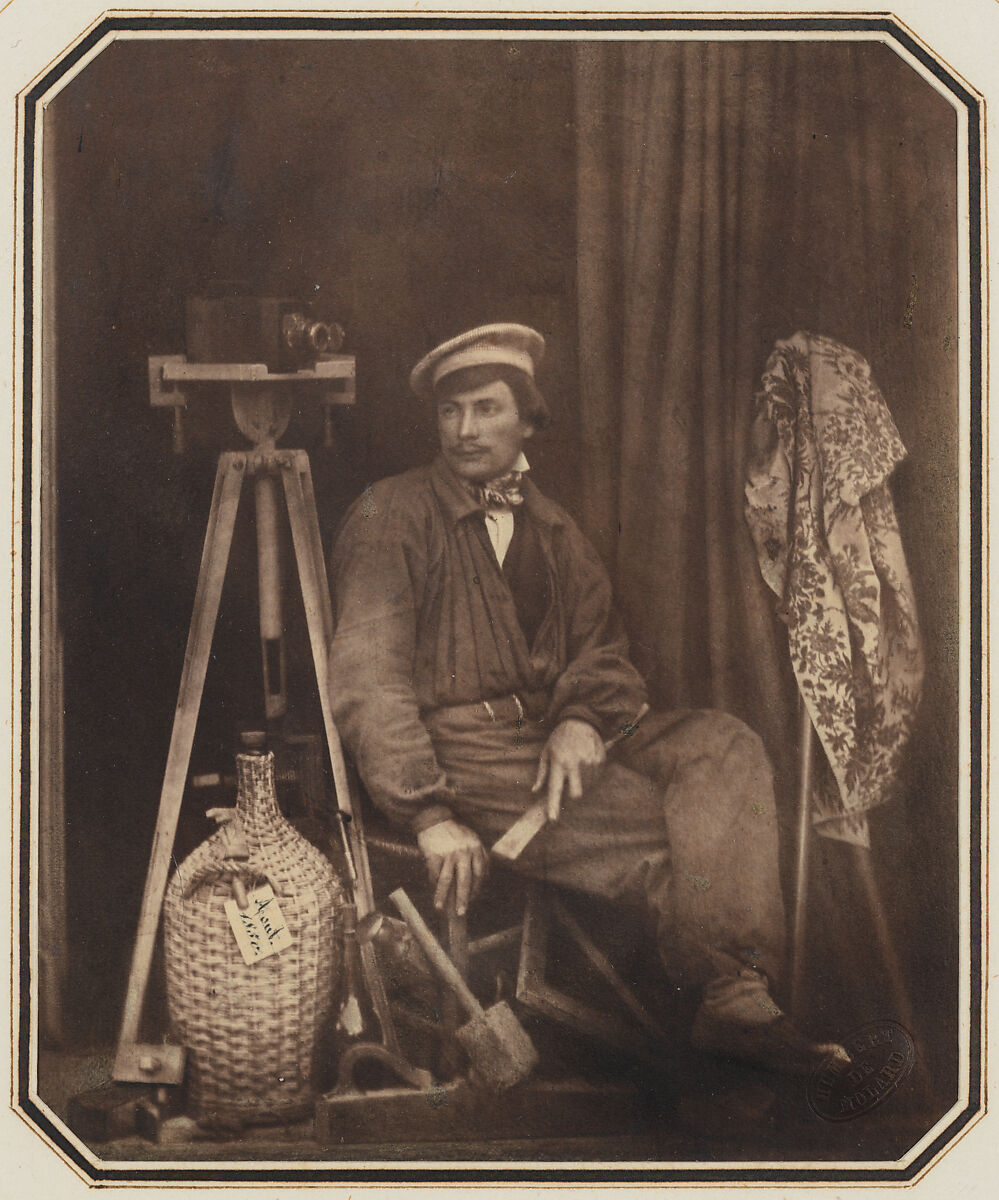 [Three Portraits in Original Exhibition Frame], Louis-Adolphe Humbert de Molard (French, Paris 1800–1874), Salted paper print