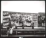 [Nine Portraits of Circus Performers, Including: Acrobats, Tightrope Walker, Horseback Riders, Signs], F. W. Glasier (American), Gelatin silver prints