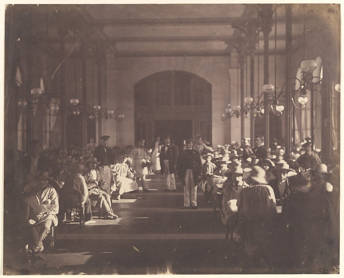 The Refectory of the Imperial Asylum at Vincennes, Charles Nègre (French, 1820–1880), Salted paper print from glass negative 