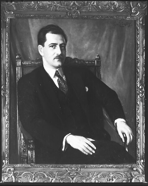 [Copy of Painted Portrait of Unidentified Man in Chair], Walker Evans (American, St. Louis, Missouri 1903–1975 New Haven, Connecticut), Film negative 