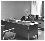 [Seven Views, Various Subjects: Women in Hair Salon, Billboards, Sales Showrooms, and Office], Unknown (American), Gelatin silver print