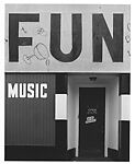 [Six Views, Various Subjects: Restaurant Signs, Coke Advertisement, Rural Church, Roadside Labor, Scarecrow, Domestic Interior], Unknown (American), Gelatin silver print