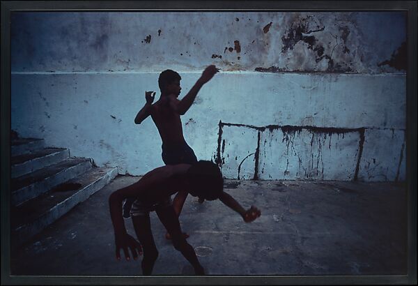 Blue Tango (Version with Nine Images), Miguel Rio Branco (Brazilian (born Spain), Las Palmas de Gran Canaria 1946), Silver dye bleach print