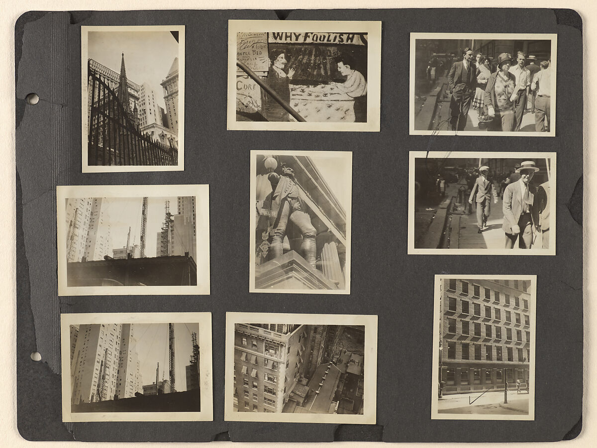 [Album Page: Financial District, Wall Street Vicinity, Manhattan], Berenice Abbott  American, Gelatin silver prints