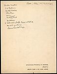 [56 Items of Correspondence, Press Clippings, and Manuscripts By and Related to James Agee], Walker Evans (American, St. Louis, Missouri 1903–1975 New Haven, Connecticut)