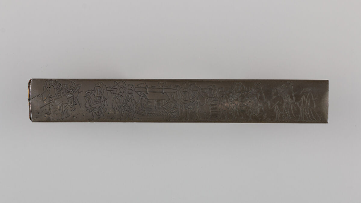 Knife Handle (Kozuka), Copper-silver alloy (shibuichi), gold, copper, silver, Japanese