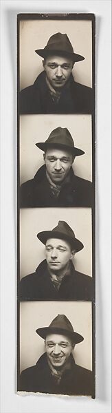 [Self-Portrait in Automated Photobooth], Walker Evans (American, St. Louis, Missouri 1903–1975 New Haven, Connecticut), Gelatin silver print 