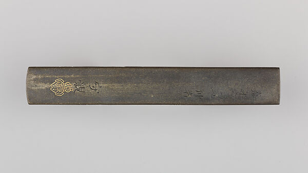 Knife Handle (Kozuka), Copper-silver alloy (shibuichi), gold, Japanese