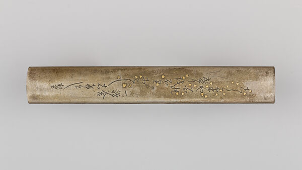 Knife Handle (Kozuka), Copper-silver alloy (shibuichi), gold, silver, Japanese