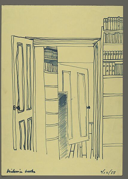 Wilson's Books, Walker Evans (American, St. Louis, Missouri 1903–1975 New Haven, Connecticut), Ink on paper 