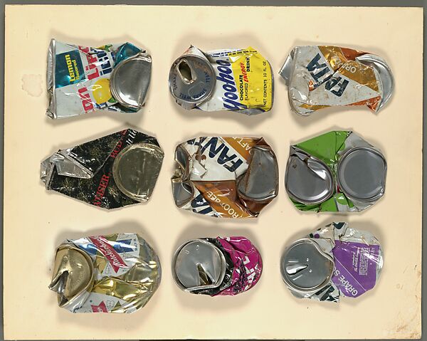 [Crushed Cans Assemblage], Walker Evans (American, St. Louis, Missouri 1903–1975 New Haven, Connecticut), Mixed media 