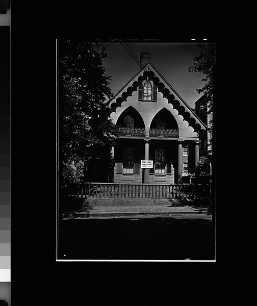 [Wooden Gothic Revival House, Cambridge, Massachusetts], Walker Evans (American, St. Louis, Missouri 1903–1975 New Haven, Connecticut), Film negative