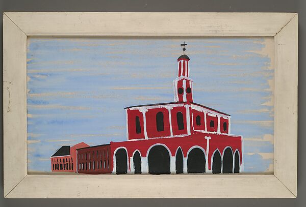 [Red Church], Walker Evans (American, St. Louis, Missouri 1903–1975 New Haven, Connecticut), Tempera on panel 