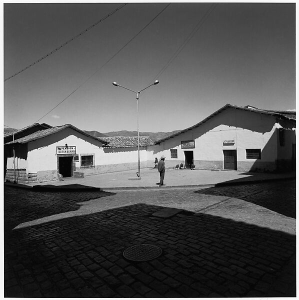 [Intersection with Pension "Hatun Rumiyuq" and Lamppost, Peru], Harry Callahan (American, Detroit, Michigan 1912–1999 Atlanta, Georgia), Gelatin silver print 