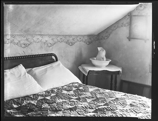 [Bedroom Interior with Water Jug and Bowl on Table, Near Copake, New York], Walker Evans (American, St. Louis, Missouri 1903–1975 New Haven, Connecticut), Film negative 