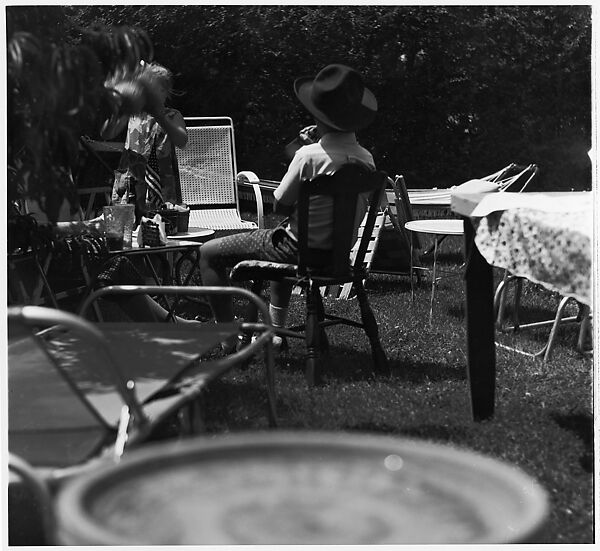 [Girl Standing, Boy in Chair], Ralph Eugene Meatyard (American, 1925–1972), Gelatin silver print 