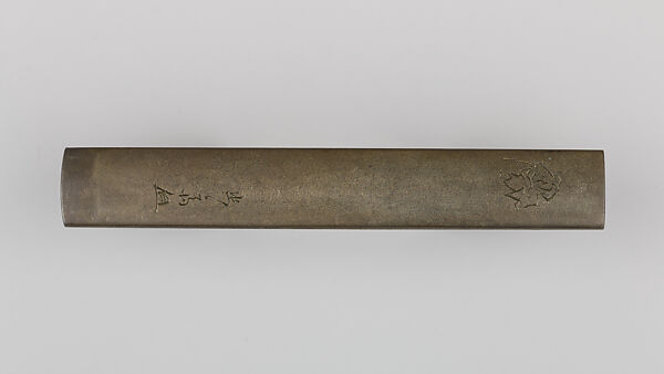 Knife Handle (Kozuka), Copper-silver alloy (shibuichi), gold, silver, Japanese