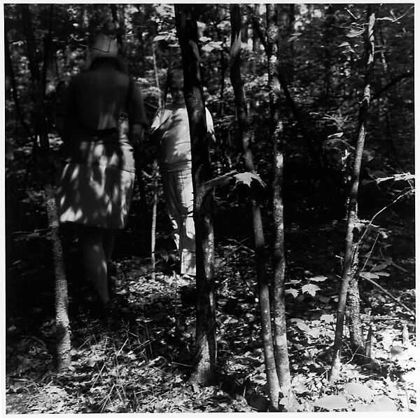 [Woman and Girl in Woods], Ralph Eugene Meatyard (American, 1925–1972), Gelatin silver print 