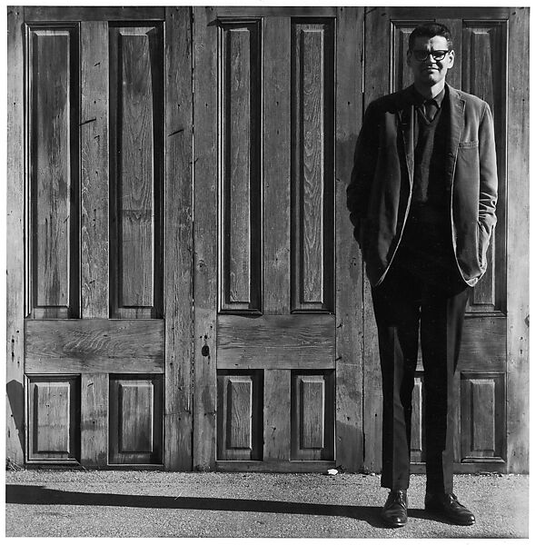 [Man Standing in Front of Three Wooden Doors], Ralph Eugene Meatyard (American, 1925–1972), Gelatin silver print 