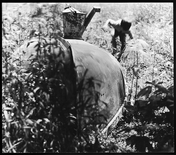 [Boy in Distance, Bending Over and In Motion], Ralph Eugene Meatyard (American, 1925–1972), Gelatin silver print 