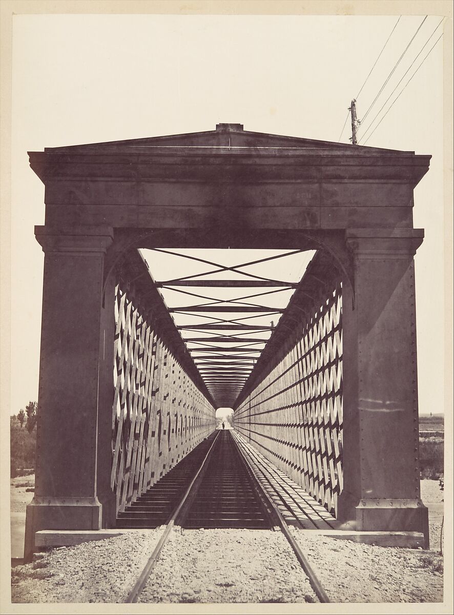 Zaragoza à Pamplona y Barcelona—Puente de Zuera, José Martinez Sánchez (Spanish, 1808–1874), Albumen silver print from glass negative 