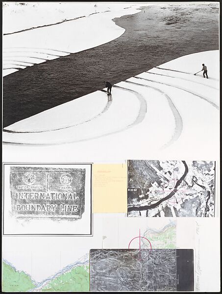 Annual Rings, Dennis Oppenheim (American, Electric City, Washington 1938–2011 New York), Gelatin silver print(s), ink on paper, photomechanical prints, wax crayon 