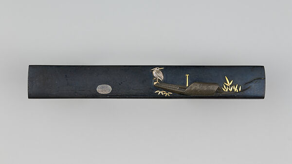 Knife Handle (Kozuka), Copper-gold alloy (shakudō), copper-silver (shibuichi), gold, silver, Japanese 