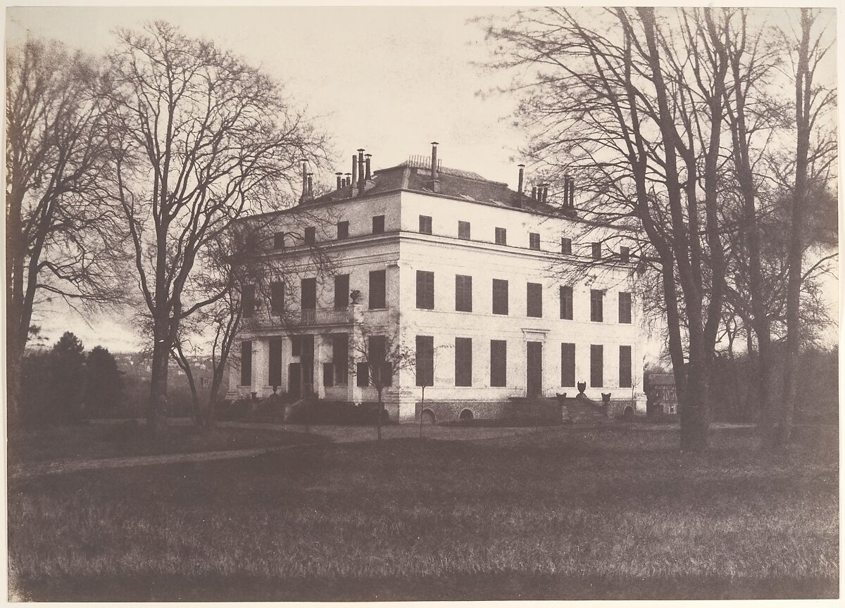 Château of Princess Mathilde, Enghien, Edouard Baldus (French (born Prussia), 1813–1889), Salted paper print from paper negative 