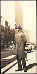 [Top Hatted Man on Sidewalk, Possibly Doorman or Porter, New York City]