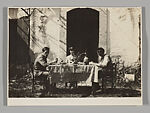 [Walker Evans, André and Georgette Maury Seated at Outdoor Table, Juan-les-Pins, France]