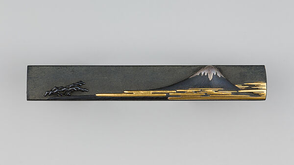 Knife Handle (Kozuka), Copper-gold alloy (shakudō), copper-silver alloy (shibuichi), gold, silver, Japanese 