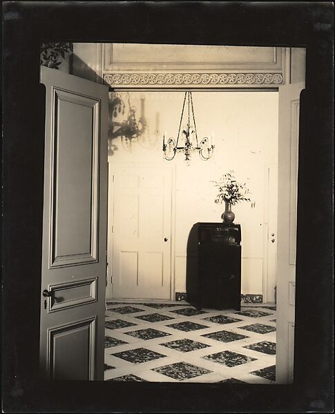 [Foyer Through Doorway, Probably Joseph Verner Reed Family Residence], Walker Evans (American, St. Louis, Missouri 1903–1975 New Haven, Connecticut), Gelatin silver print 