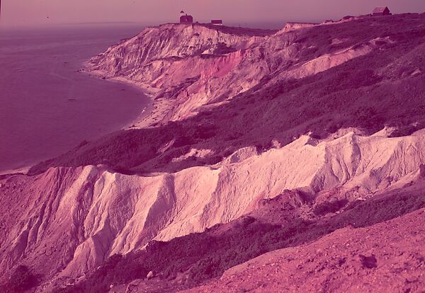 [Gay Head Cliffs, Martha's Vineyard, for Fortune Article "Clay: The Commonest Industrial Raw Material"], Walker Evans (American, St. Louis, Missouri 1903–1975 New Haven, Connecticut), Color film transparency 
