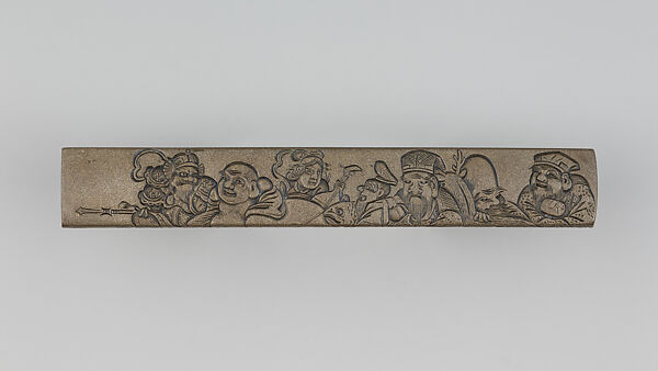 Knife Handle (Kozuka), Copper-silver alloy (shibuichi), Japanese 