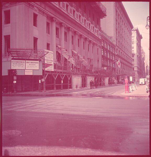 [101 Views and Details of Demolition Sites, New York City, for Fortune Article "The Wreckers"], Walker Evans (American, St. Louis, Missouri 1903–1975 New Haven, Connecticut), Color film transparency