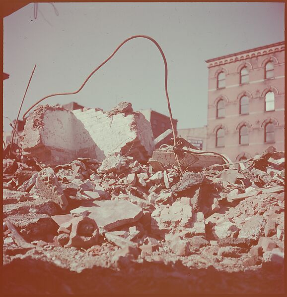 [101 Views and Details of Demolition Sites, New York City, for Fortune Article "The Wreckers"], Walker Evans (American, St. Louis, Missouri 1903–1975 New Haven, Connecticut), Color film transparency