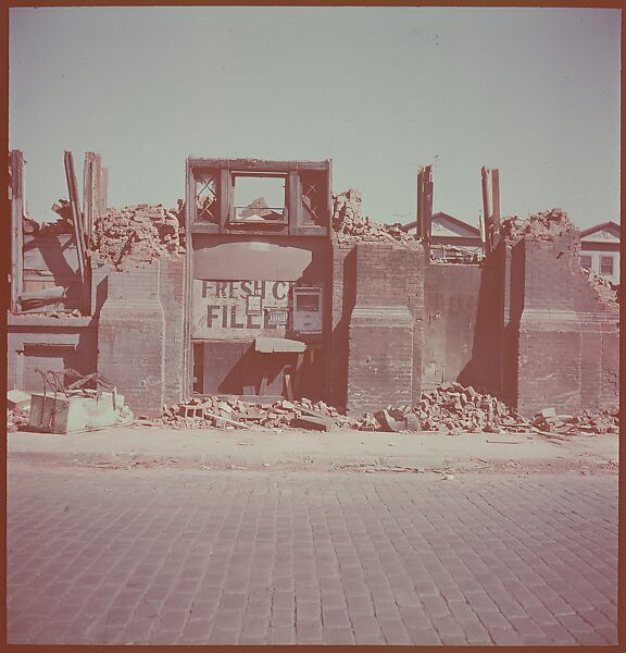 [101 Views and Details of Demolition Sites, New York City, for Fortune Article "The Wreckers"], Walker Evans (American, St. Louis, Missouri 1903–1975 New Haven, Connecticut), Color film transparency