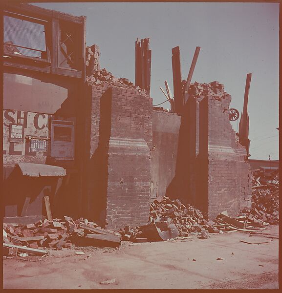 [101 Views and Details of Demolition Sites, New York City, for Fortune Article "The Wreckers"], Walker Evans (American, St. Louis, Missouri 1903–1975 New Haven, Connecticut), Color film transparency