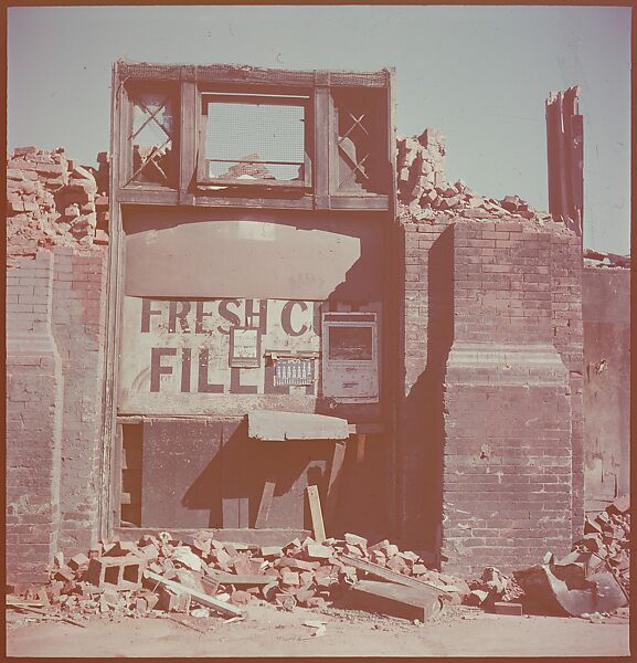 [101 Views and Details of Demolition Sites, New York City, for Fortune Article "The Wreckers"], Walker Evans (American, St. Louis, Missouri 1903–1975 New Haven, Connecticut), Color film transparency