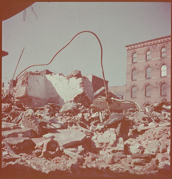 [101 Views and Details of Demolition Sites, New York City, for Fortune Article "The Wreckers"], Walker Evans (American, St. Louis, Missouri 1903–1975 New Haven, Connecticut), Color film transparency