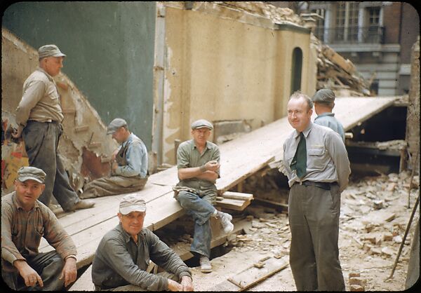 [41 Views and Details of Demolition Sites, Portraits of Wreckers, New York City, for Fortune Article "The Wreckers"], Walker Evans (American, St. Louis, Missouri 1903–1975 New Haven, Connecticut), Color film transparency