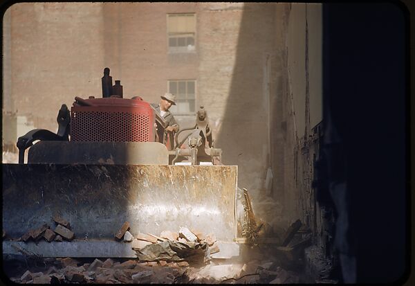 [41 Views and Details of Demolition Sites, Portraits of Wreckers, New York City, for Fortune Article "The Wreckers"], Walker Evans (American, St. Louis, Missouri 1903–1975 New Haven, Connecticut), Color film transparency