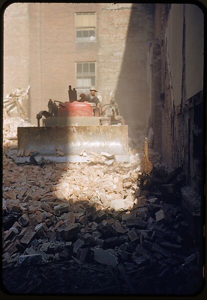 [41 Views and Details of Demolition Sites, Portraits of Wreckers, New York City, for Fortune Article "The Wreckers"], Walker Evans (American, St. Louis, Missouri 1903–1975 New Haven, Connecticut), Color film transparency